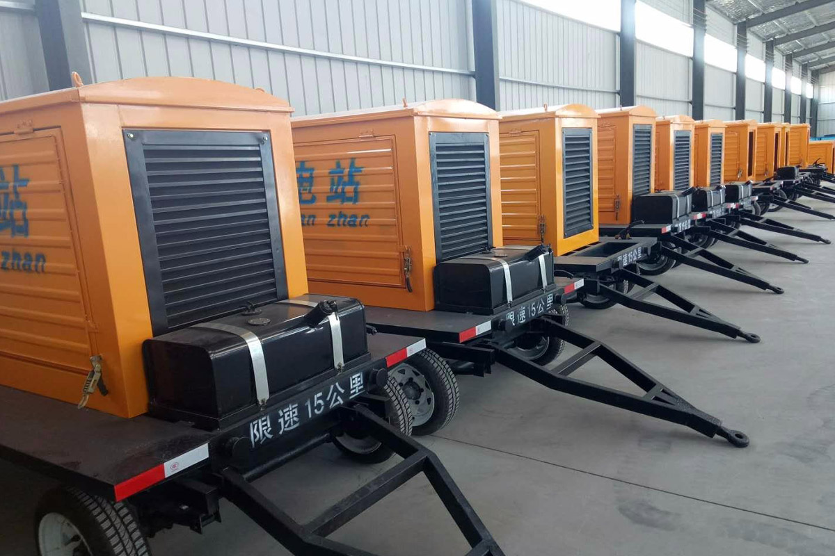新丰发电机租赁施工现场